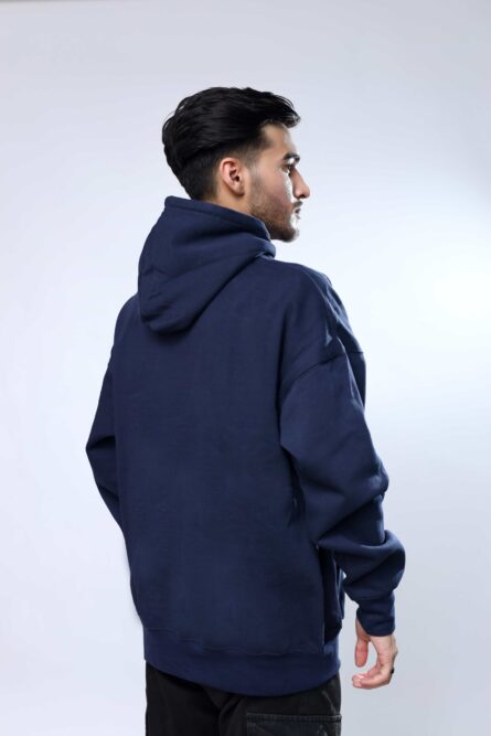 Alsaif Platinum Collection Fleece Hoodie Navy – 400+ GSM Ultra-Soft Pullover - Image 3