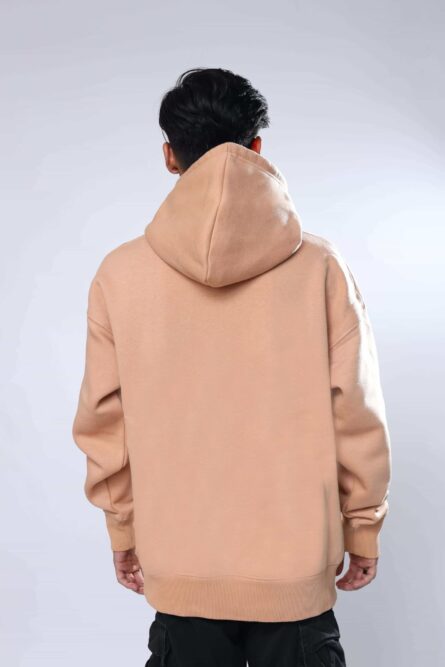 Alsaif Platinum Collection Fleece Hoodie Beige – 400+ GSM Ultra-Soft Pullover - Image 3