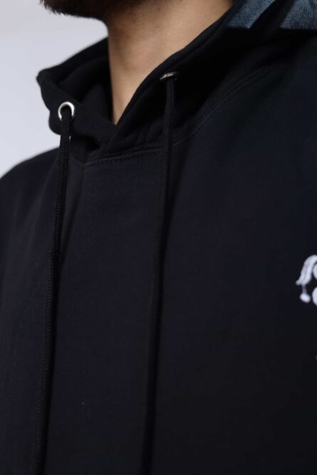 Alsaif Platinum Collection Fleece Hoodie Black – 400+ GSM Ultra-Soft Pullover - Image 11