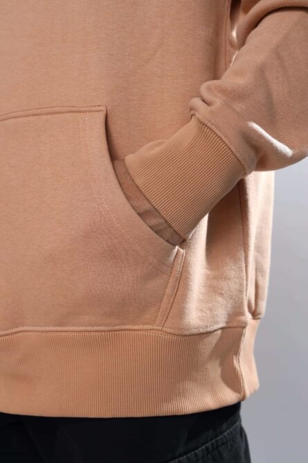Alsaif Platinum Collection Fleece Hoodie Beige – 400+ GSM Ultra-Soft Pullover - Image 9