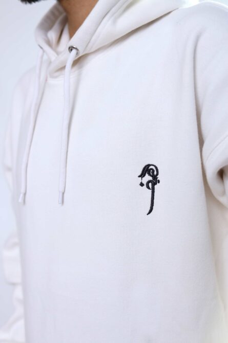 Alsaif Platinum Collection Fleece Hoodie White – 400+ GSM Ultra-Soft Pullover - Image 7