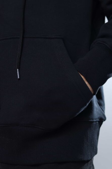 Alsaif Platinum Collection Fleece Hoodie Black – 400+ GSM Ultra-Soft Pullover - Image 8