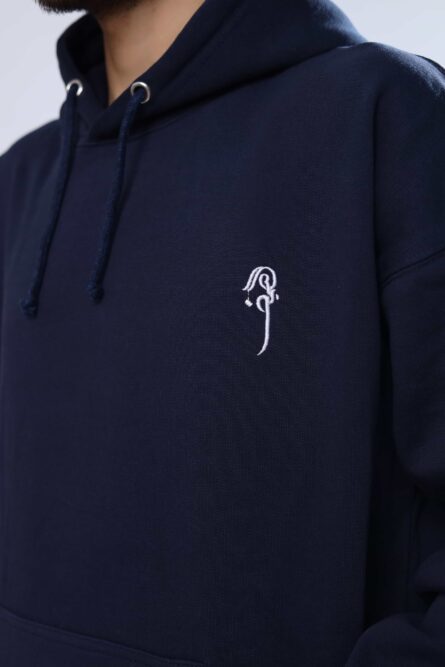 Alsaif Platinum Collection Fleece Hoodie Navy – 400+ GSM Ultra-Soft Pullover - Image 8
