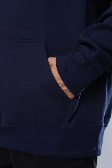 Alsaif Platinum Collection Fleece Hoodie Navy – 400+ GSM Ultra-Soft Pullover - Image 7