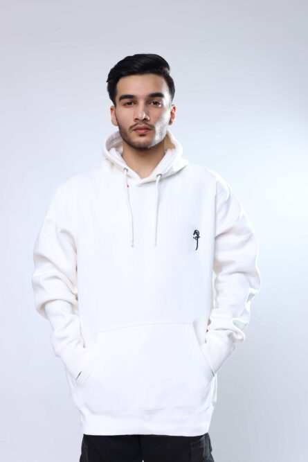 Alsaif Platinum Collection Fleece Hoodie White – 400+ GSM Ultra-Soft Pullover - Image 4
