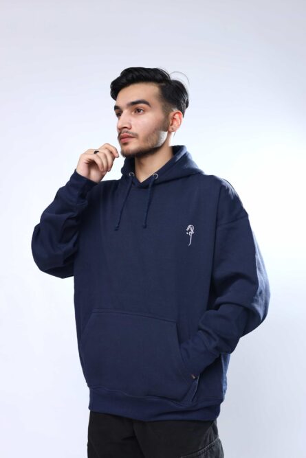 Alsaif Platinum Collection Fleece Hoodie Navy – 400+ GSM Ultra-Soft Pullover - Image 6