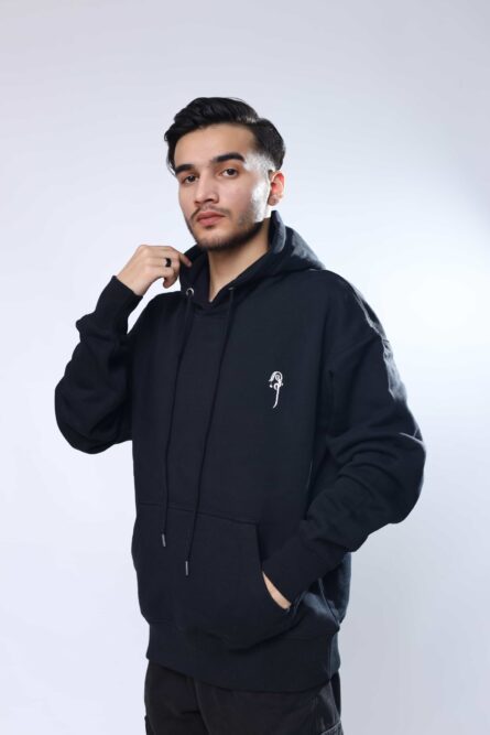 Alsaif Platinum Collection Fleece Hoodie Black – 400+ GSM Ultra-Soft Pullover - Image 5