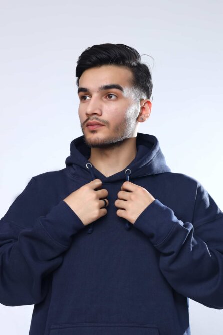 Men Navy Hoodie - Image 5