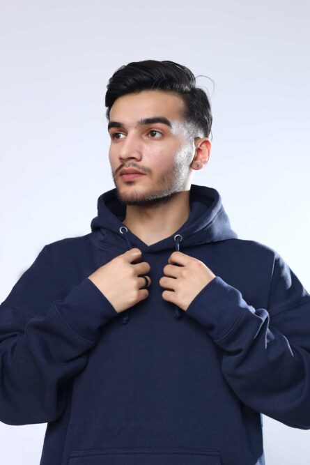 Alsaif Platinum Collection Fleece Hoodie Navy – 400+ GSM Ultra-Soft Pullover - Image 5